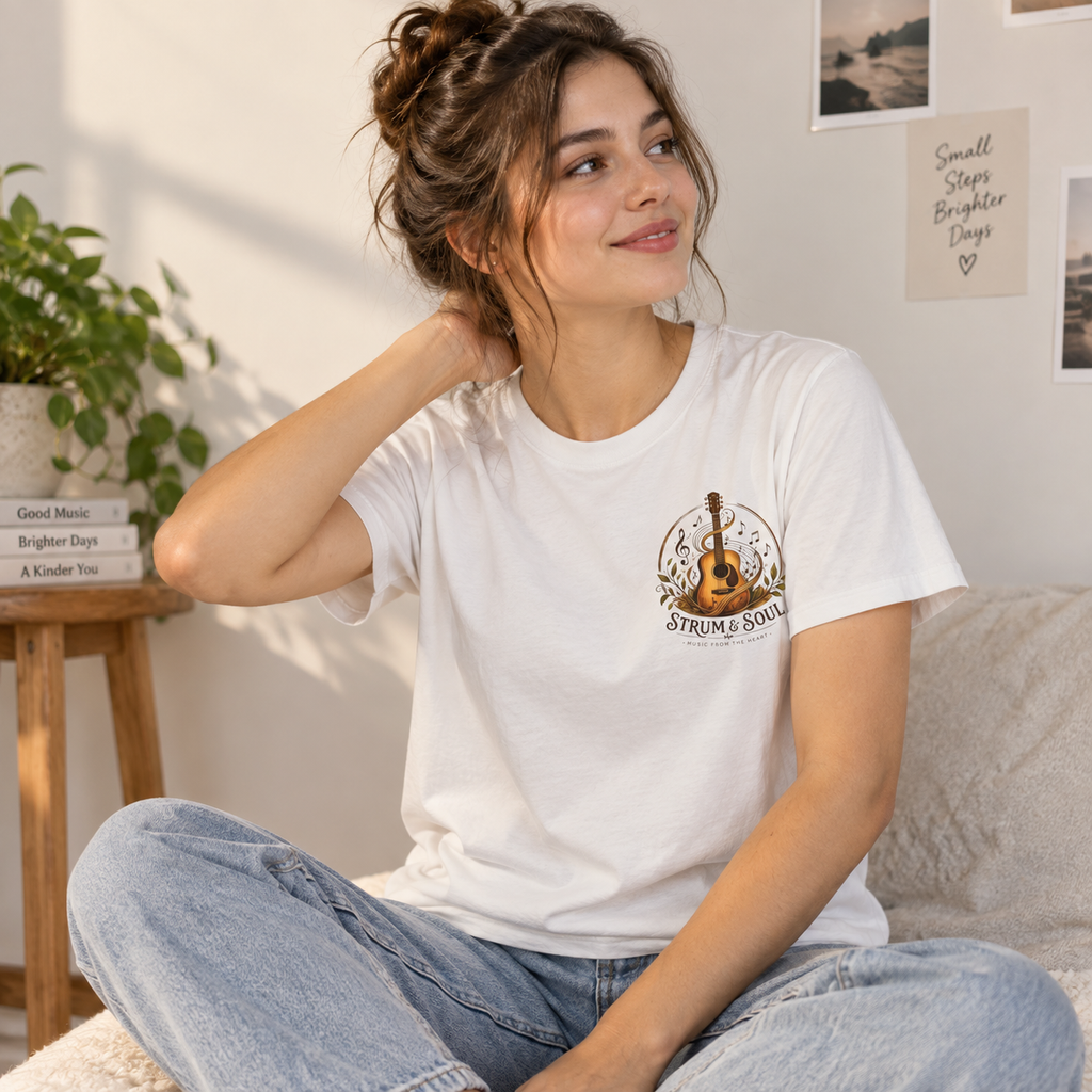 Acoustic Soul Guitar Tee — 'Strum & Soul' Acoustic Guitar Graphic T-Shirt
