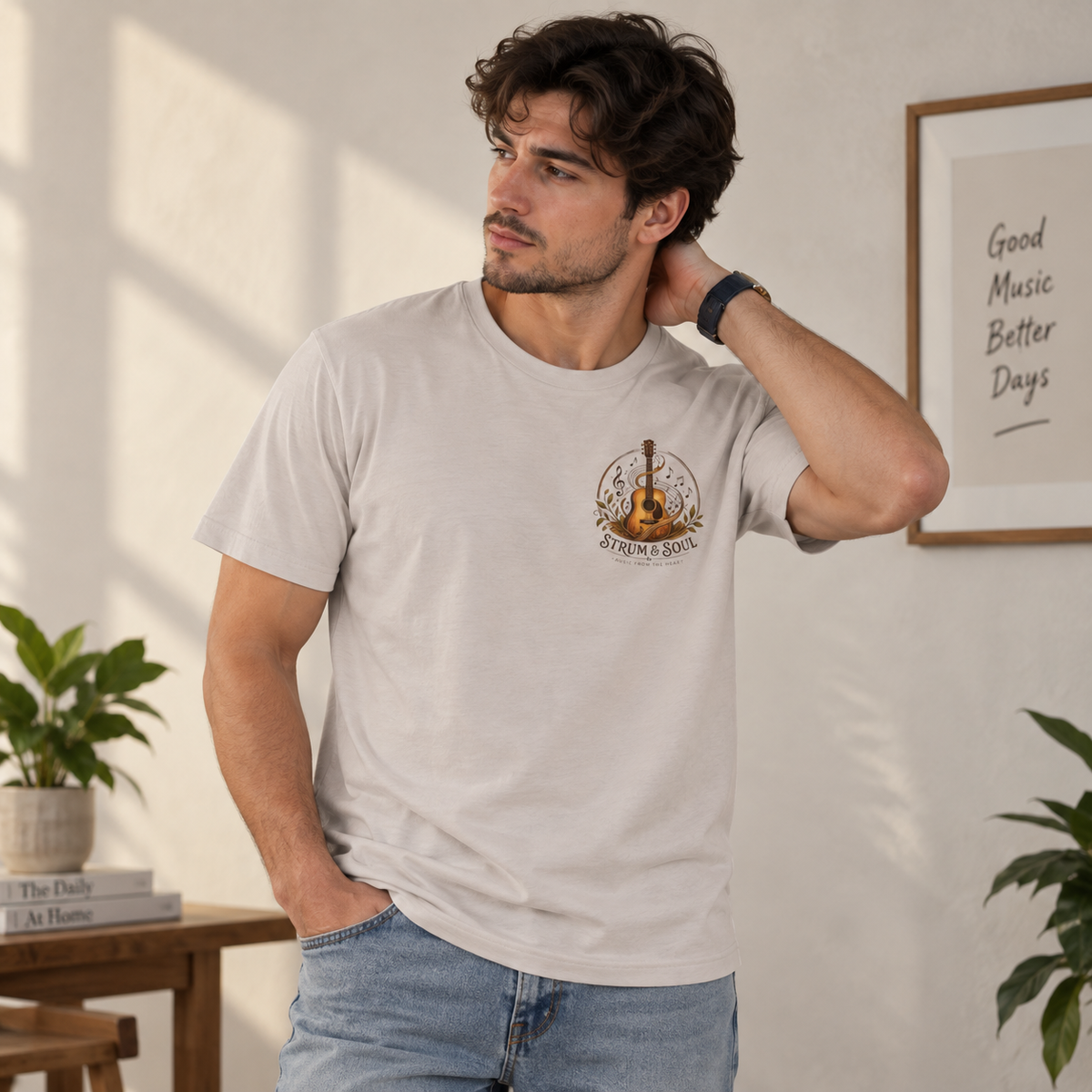 Acoustic Soul Guitar Tee — 'Strum & Soul' Acoustic Guitar Graphic T-Shirt