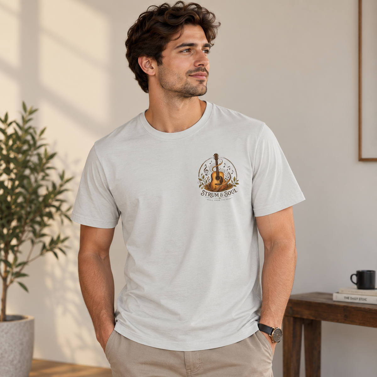 Acoustic Soul Guitar Tee — 'Strum & Soul' Acoustic Guitar Graphic T-Shirt