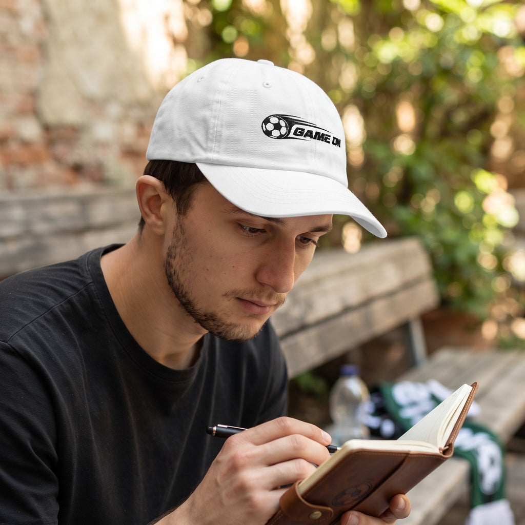 Game On Soccer Dad Cap — Embroidered Sports Baseball Hat