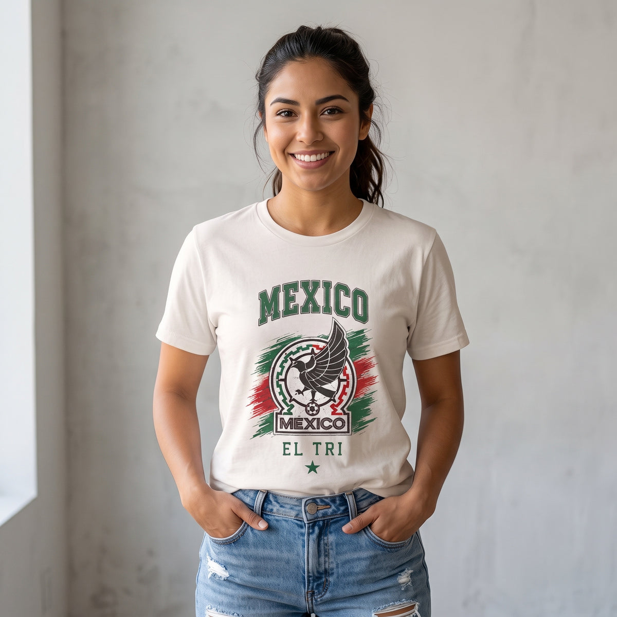 Mexico El Tri Soccer T-Shirt — Mexican Flag Eagle Football Tee