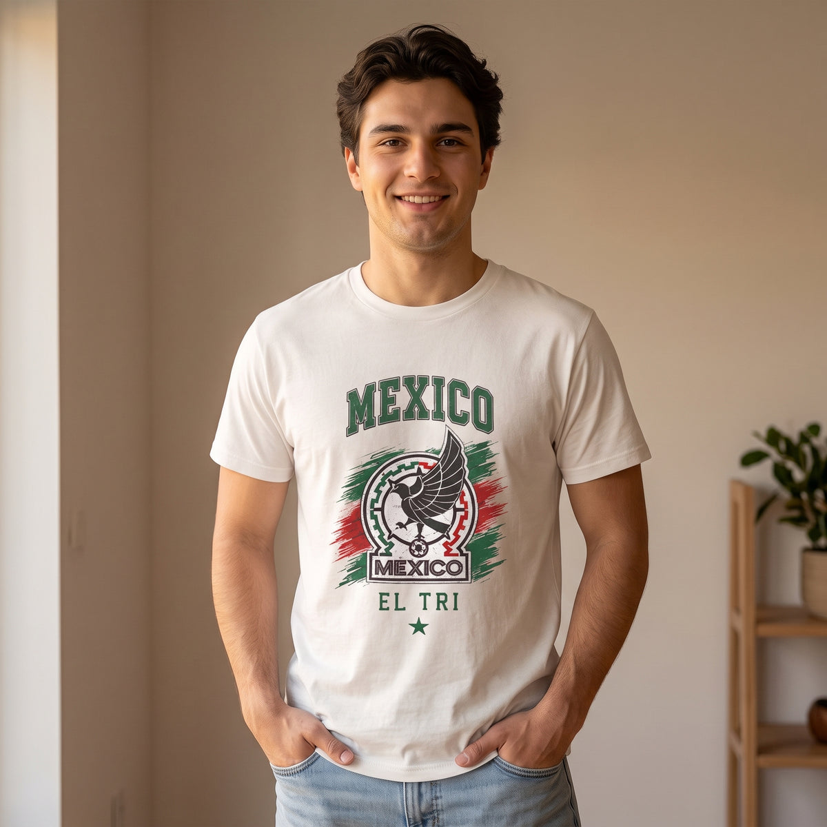 Mexico El Tri Soccer T-Shirt — Mexican Flag Eagle Football Tee