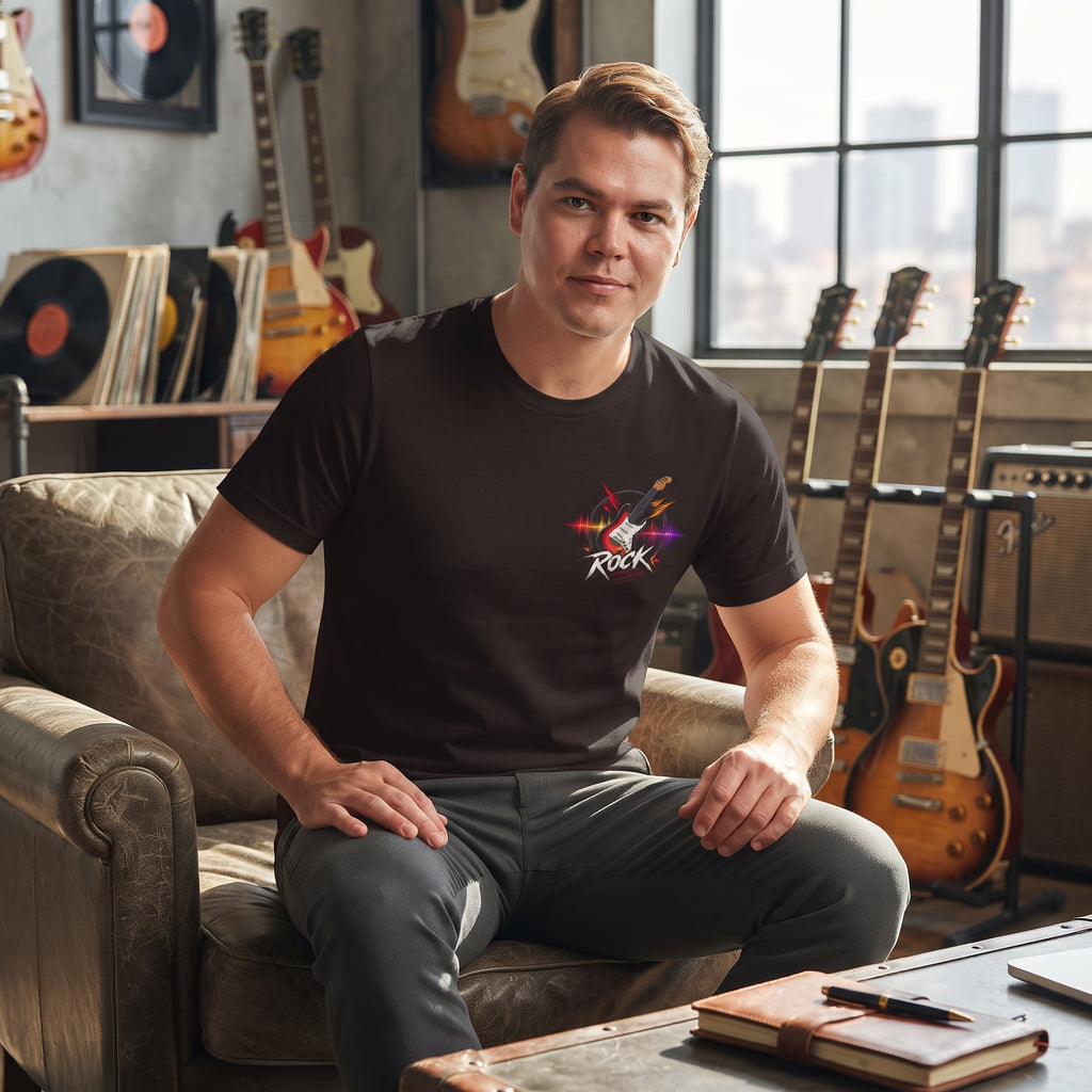 Phoenix Soundwave T‑Shirt — Colorful Phoenix Graphic with "Rise Above" Text