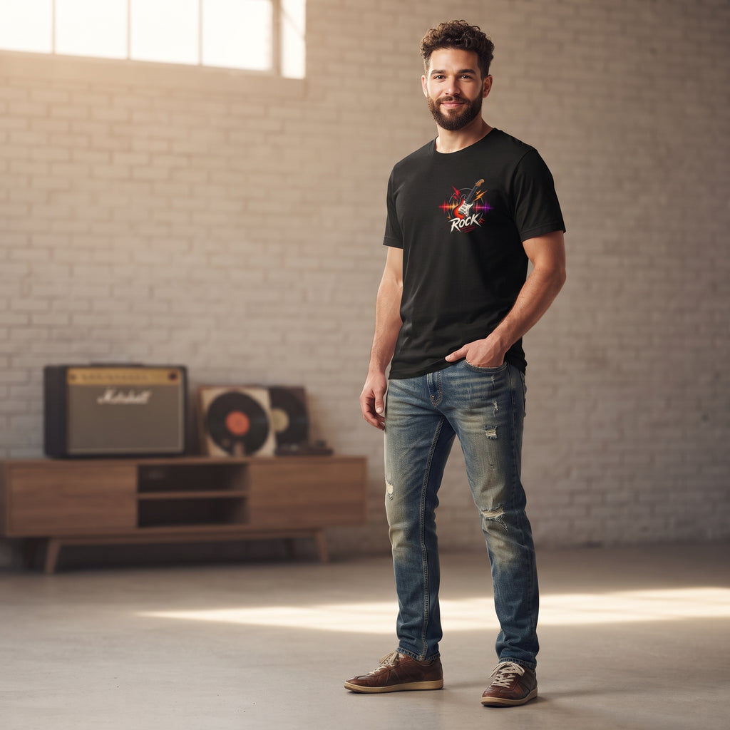 Phoenix Soundwave T‑Shirt — Colorful Phoenix Graphic with "Rise Above" Text