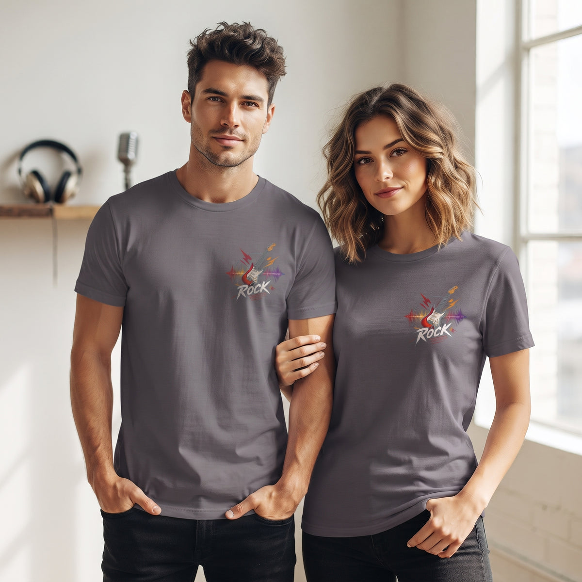 Phoenix Soundwave T‑Shirt — Colorful Phoenix Graphic with "Rise Above" Text