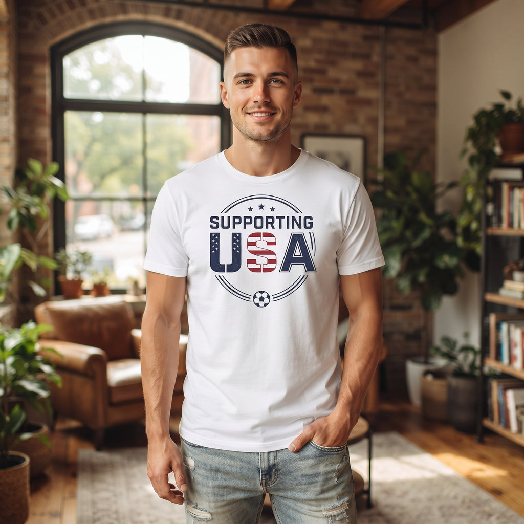 Supporting USA Soccer Watch Party Tee | Country Colors, Match-Day Fan Apparel